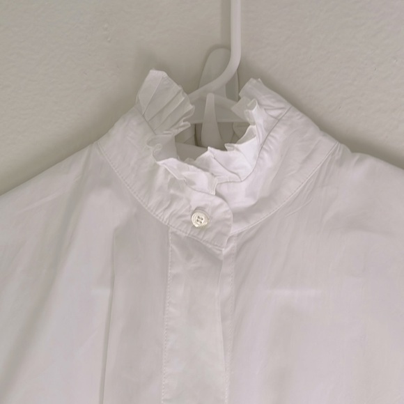 ALEXANDRE VAUTHIER | RUFFLE NECK COTTON SHIRT - Picture 6 of 12